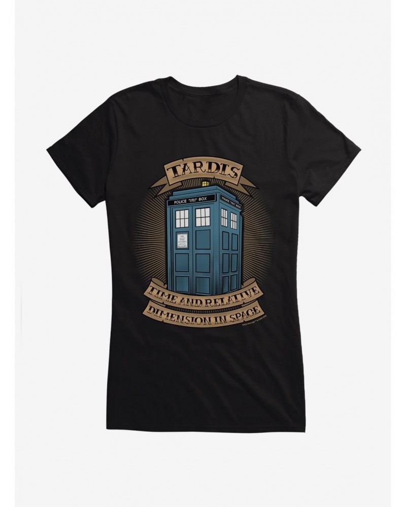 Doctor Who TARDIS Acronym Banner Girls T-Shirt $9.21 T-Shirts