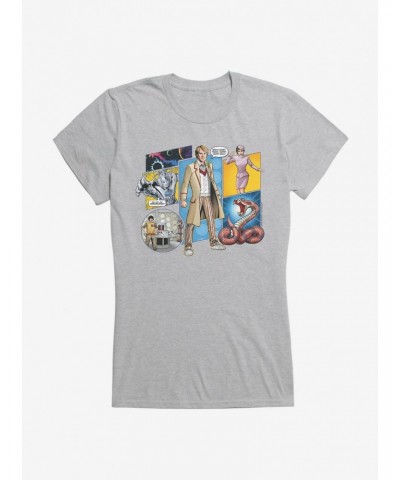 Doctor Who The Fifth Doctor Comic Scene Girls T-Shirt $9.71 T-Shirts