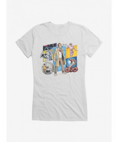 Doctor Who The Fifth Doctor Comic Scene Girls T-Shirt $9.71 T-Shirts