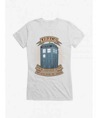 Doctor Who TARDIS Acronym Banner Girls T-Shirt $9.21 T-Shirts