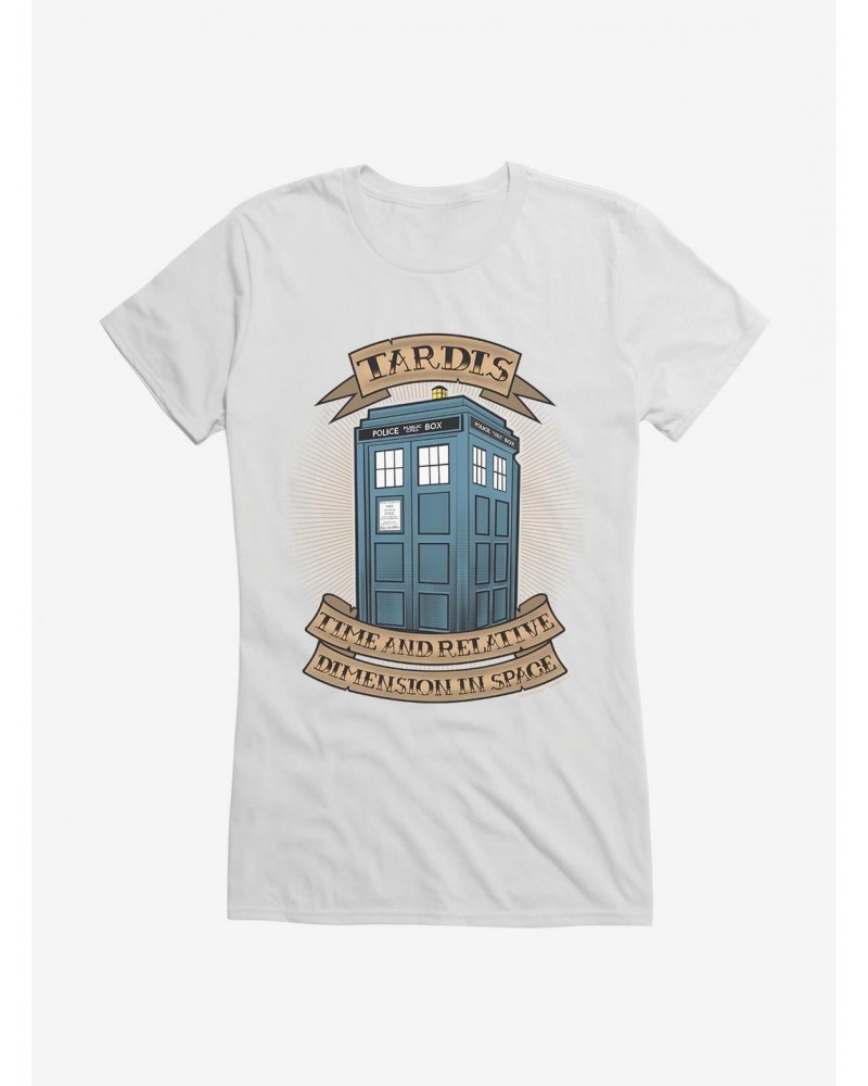 Doctor Who TARDIS Acronym Banner Girls T-Shirt $9.21 T-Shirts