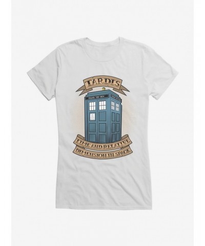 Doctor Who TARDIS Acronym Banner Girls T-Shirt $9.21 T-Shirts