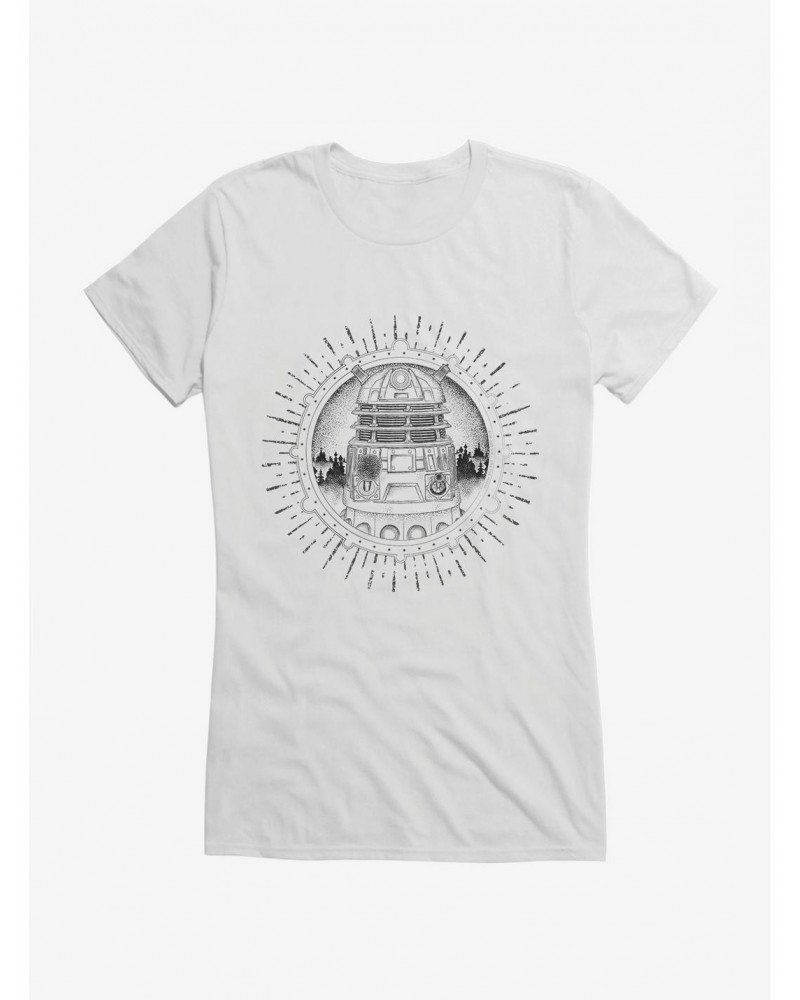 Doctor Who Dalek Pencil Outline Girls T-Shirt $7.72 T-Shirts