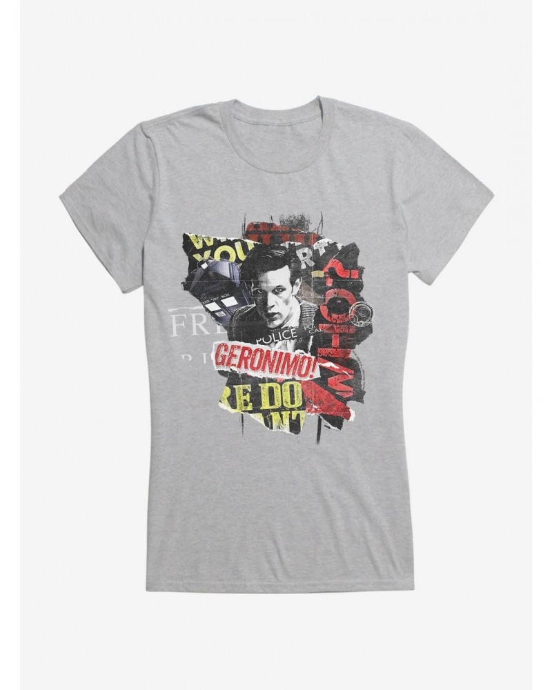 Doctor Who Eleventh Doctor Geronimo Girls T-Shirt $12.20 T-Shirts