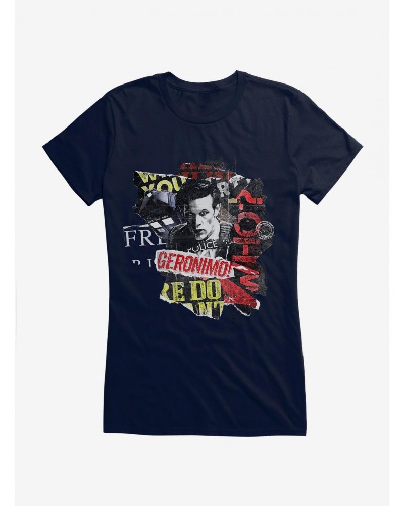 Doctor Who Eleventh Doctor Geronimo Girls T-Shirt $12.20 T-Shirts