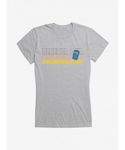 Doctor Who Thirteenth Doctor Regenerated Stack Girls T-Shirt $9.71 T-Shirts