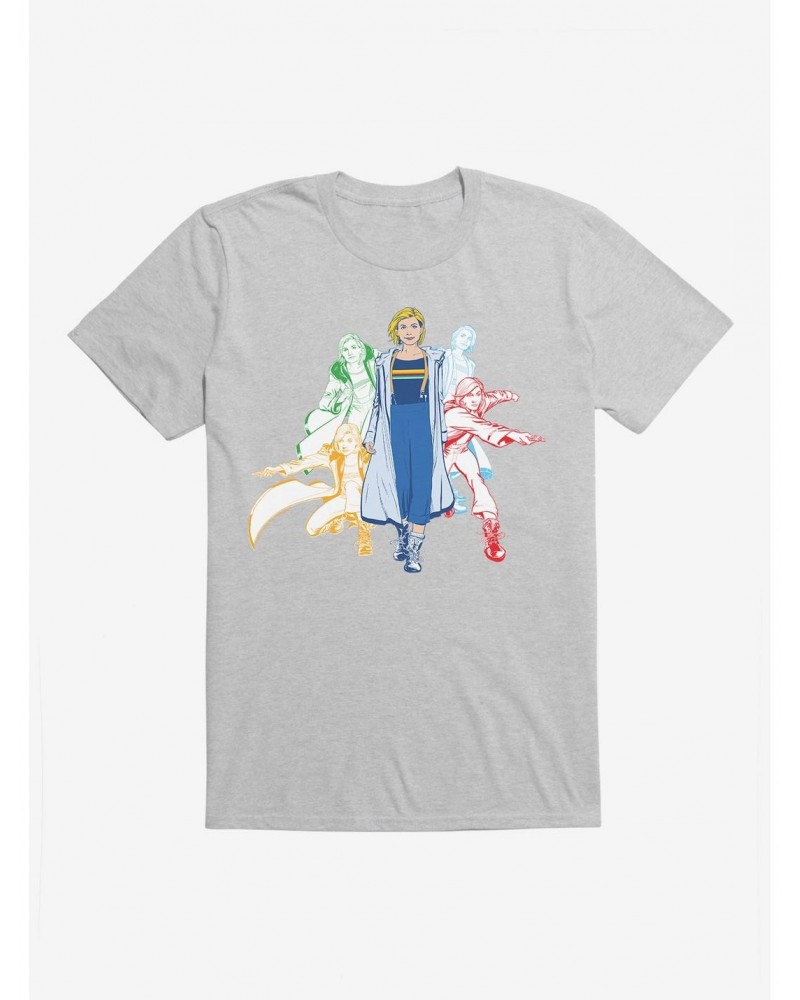 Doctor Who Thirteenth Doctor Jump Into Action Sketches T-Shirt $7.41 T-Shirts