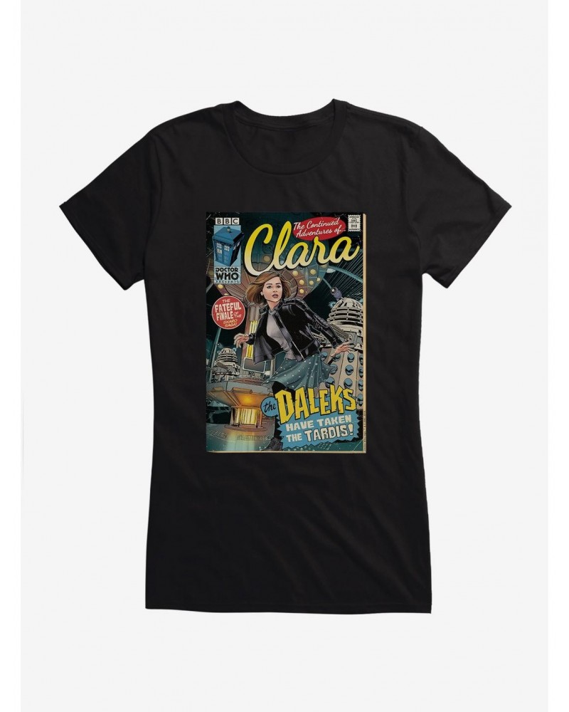 Doctor Who Clara Comic Cover Girls T-Shirt $7.72 T-Shirts