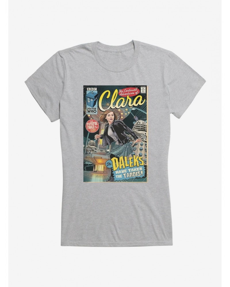 Doctor Who Clara Comic Cover Girls T-Shirt $7.72 T-Shirts