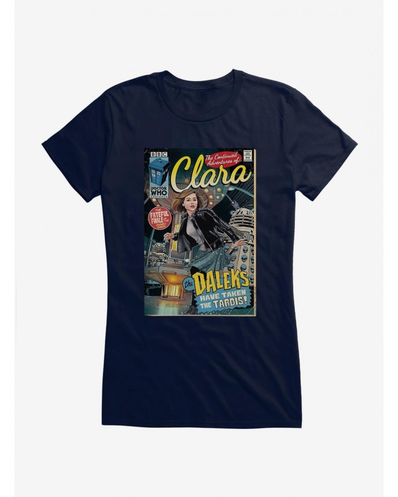 Doctor Who Clara Comic Cover Girls T-Shirt $7.72 T-Shirts