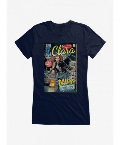 Doctor Who Clara Comic Cover Girls T-Shirt $7.72 T-Shirts