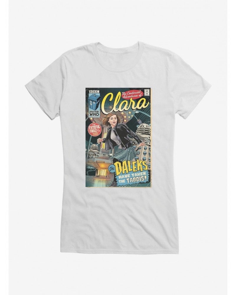 Doctor Who Clara Comic Cover Girls T-Shirt $7.72 T-Shirts