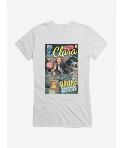 Doctor Who Clara Comic Cover Girls T-Shirt $7.72 T-Shirts