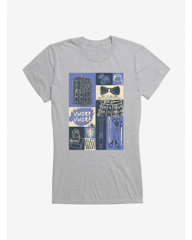 Doctor Who TARDIS Classic Icons Girls T-Shirt $12.20 T-Shirts