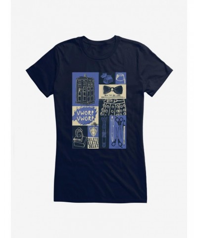 Doctor Who TARDIS Classic Icons Girls T-Shirt $12.20 T-Shirts