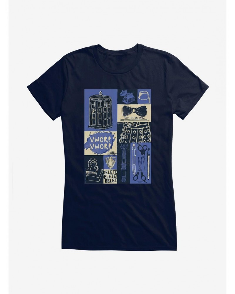 Doctor Who TARDIS Classic Icons Girls T-Shirt $12.20 T-Shirts