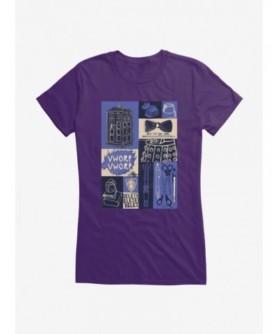 Doctor Who TARDIS Classic Icons Girls T-Shirt $12.20 T-Shirts