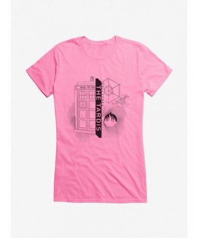 Doctor Who TARDIS Outline Specs Girls T-Shirt $9.71 T-Shirts