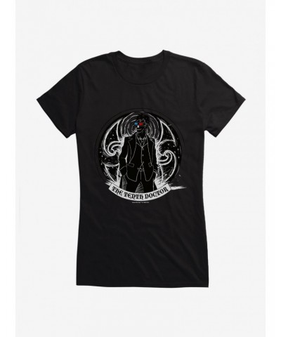 Doctor Who The Tenth Doctor 3D Glasses Outline Girls T-Shirt $10.46 T-Shirts