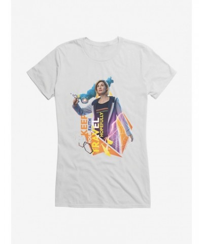 Doctor Who Thirteenth Doctor Keep Your Faith Girls T-Shirt $9.21 T-Shirts