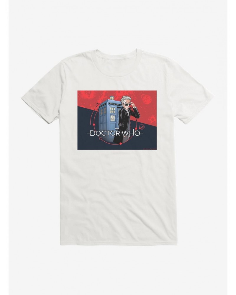 Doctor Who Twelfth Doctor In Shades TARDIS Comic T-Shirt $10.99 T-Shirts