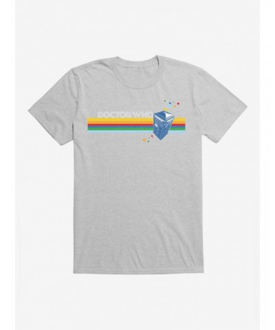 Doctor Who Thirteenth Doctor TARDIS Rainbow Stripe T-Shirt $8.37 T-Shirts