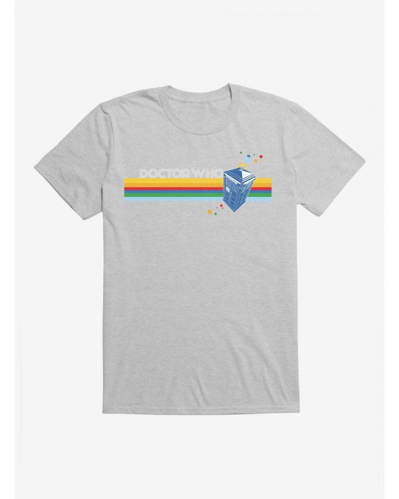 Doctor Who Thirteenth Doctor TARDIS Rainbow Stripe T-Shirt $8.37 T-Shirts