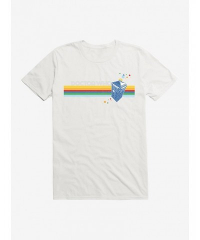 Doctor Who Thirteenth Doctor TARDIS Rainbow Stripe T-Shirt $8.37 T-Shirts