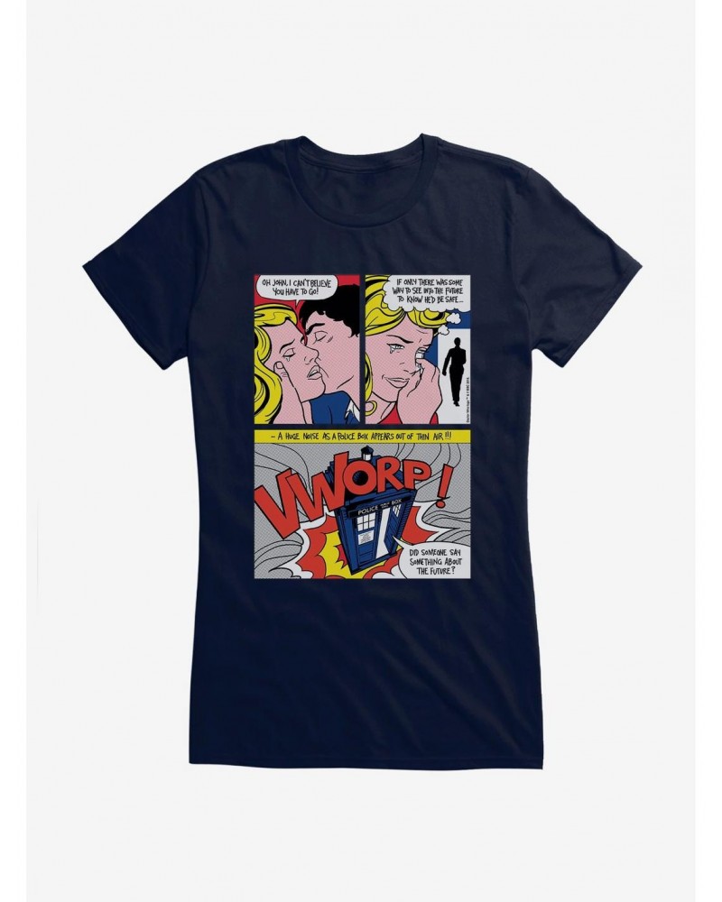 Doctor Who TARDIS Future Comic Girls T-Shirt $10.96 T-Shirts