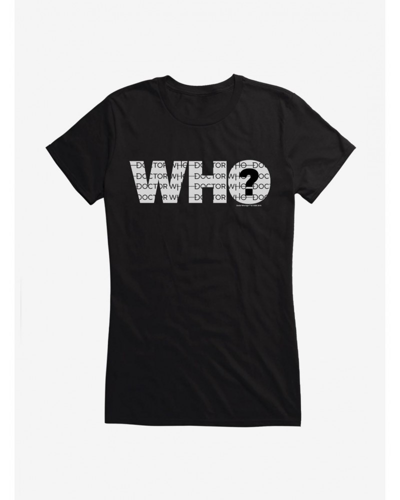 Doctor Who Question Mark Girls T-Shirt $11.21 T-Shirts