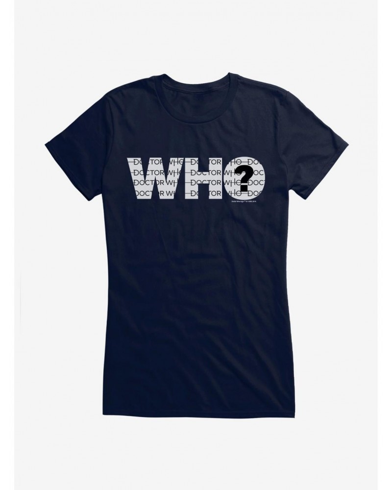 Doctor Who Question Mark Girls T-Shirt $11.21 T-Shirts