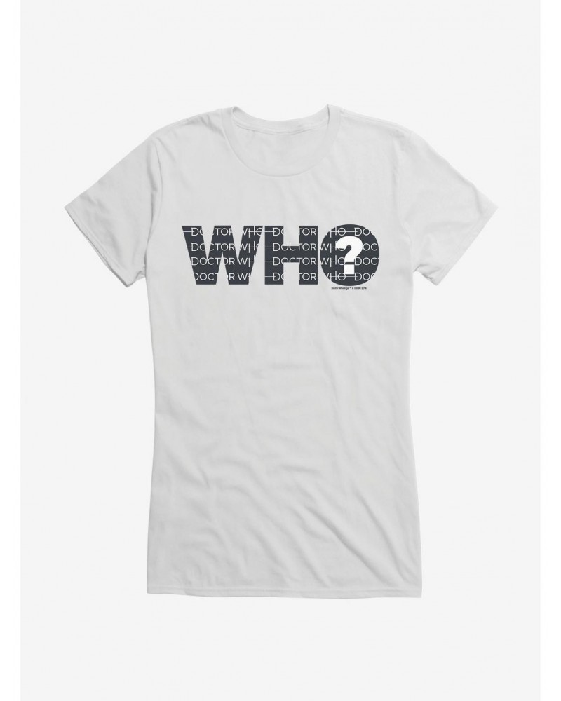 Doctor Who Question Mark Girls T-Shirt $11.21 T-Shirts