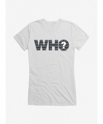 Doctor Who Question Mark Girls T-Shirt $11.21 T-Shirts