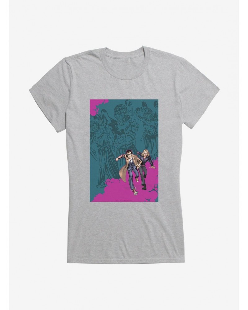 Doctor Who The Tenth Doctor Colorpop Runaway Girls T-Shirt $11.21 T-Shirts