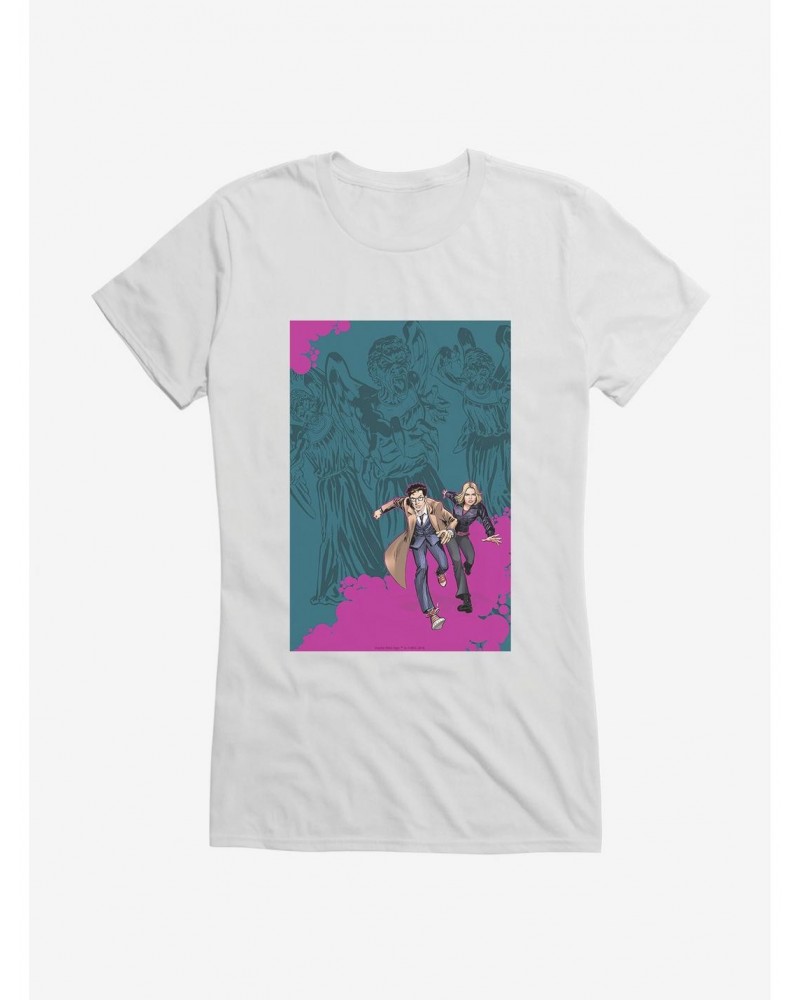 Doctor Who The Tenth Doctor Colorpop Runaway Girls T-Shirt $11.21 T-Shirts