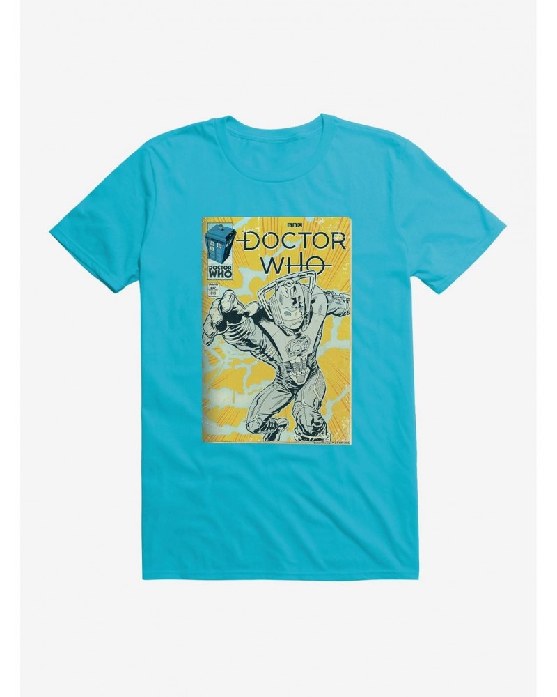 Doctor Who Cybermen Yellow Comic T-Shirt $10.76 T-Shirts