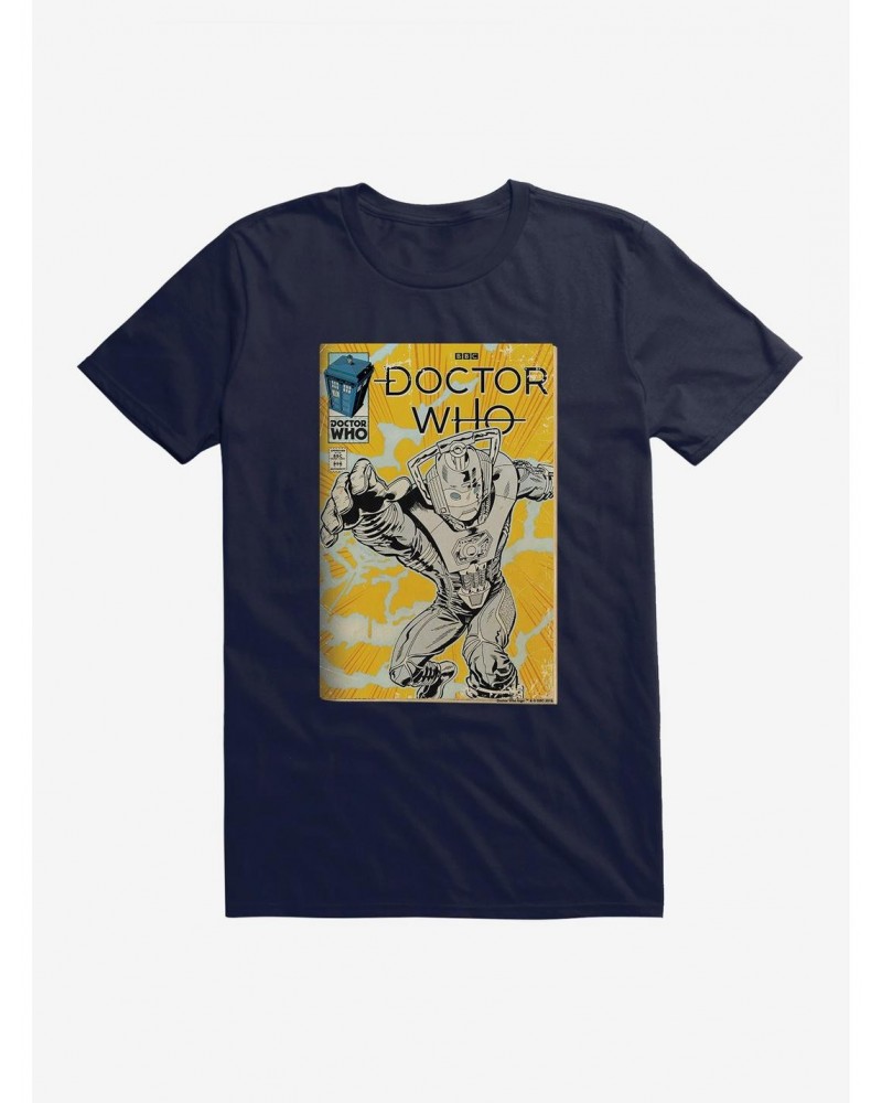 Doctor Who Cybermen Yellow Comic T-Shirt $10.76 T-Shirts