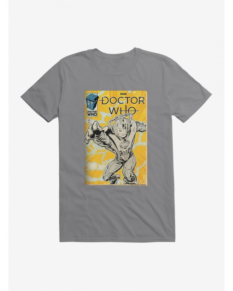 Doctor Who Cybermen Yellow Comic T-Shirt $10.76 T-Shirts