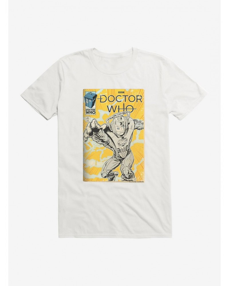 Doctor Who Cybermen Yellow Comic T-Shirt $10.76 T-Shirts