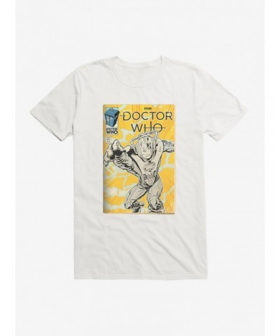 Doctor Who Cybermen Yellow Comic T-Shirt $10.76 T-Shirts