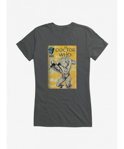 Doctor Who Cybermen Yellow Comic Girls T-Shirt $10.71 T-Shirts