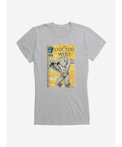 Doctor Who Cybermen Yellow Comic Girls T-Shirt $10.71 T-Shirts