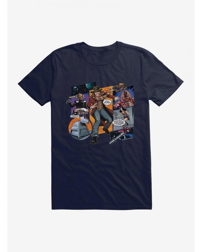 Doctor Who The Fourth Doctor, Leela, And K9 Comic T-Shirt $11.95 T-Shirts