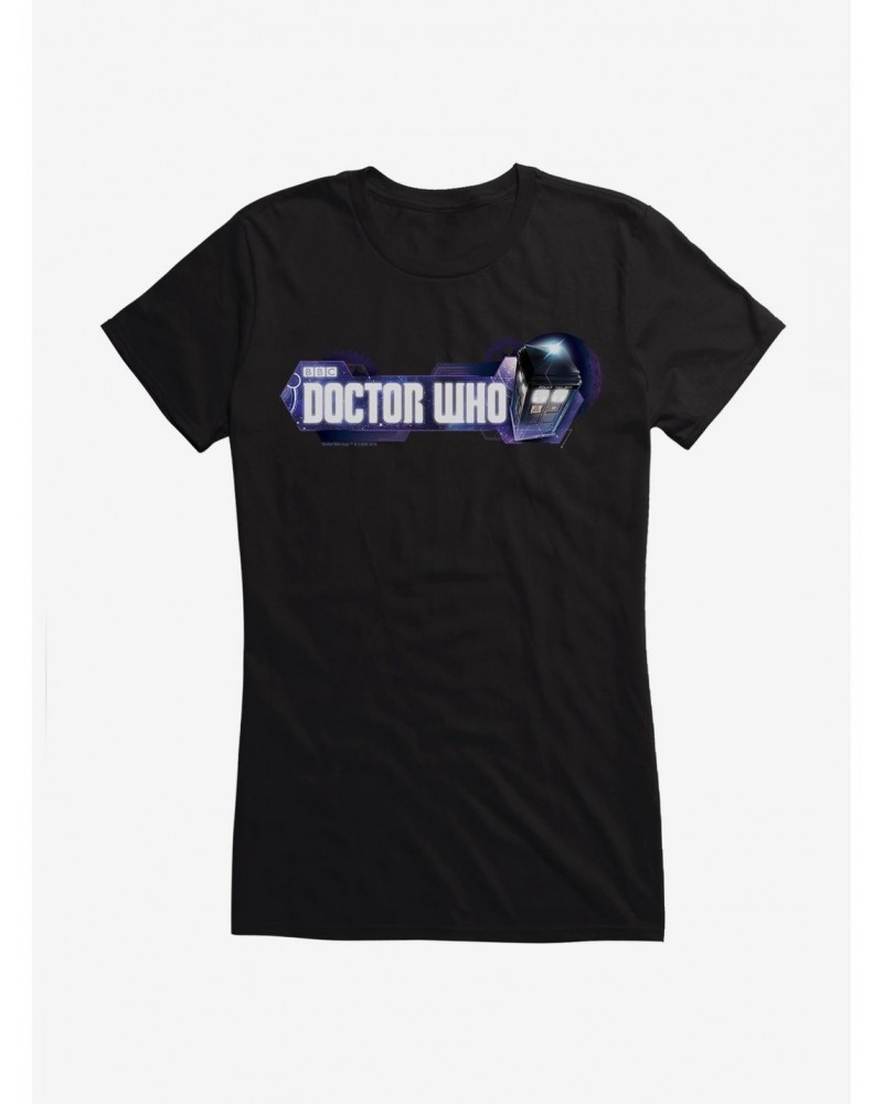 Doctor Who TARDIS Title Screen Girls T-Shirt $9.46 T-Shirts