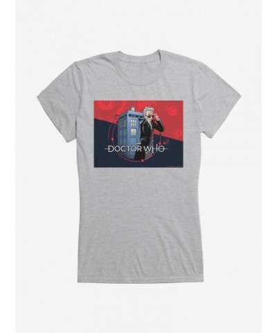 Doctor Who Twelfth Doctor In Shades TARDIS Comic Girls T-Shirt $7.72 T-Shirts