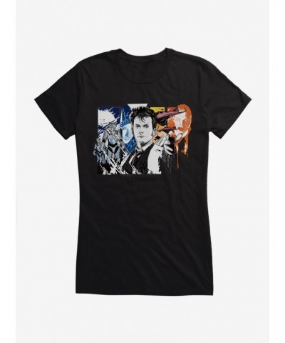 Doctor Who Tenth Doctor Collage Girls T-Shirt $8.47 T-Shirts