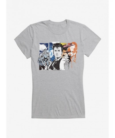 Doctor Who Tenth Doctor Collage Girls T-Shirt $8.47 T-Shirts