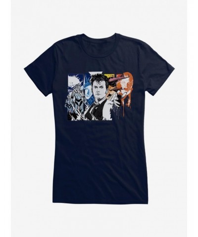 Doctor Who Tenth Doctor Collage Girls T-Shirt $8.47 T-Shirts