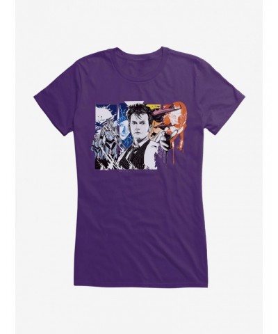 Doctor Who Tenth Doctor Collage Girls T-Shirt $8.47 T-Shirts