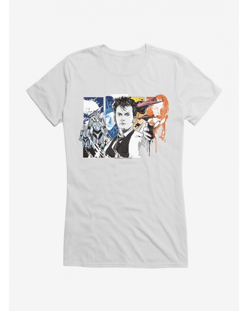 Doctor Who Tenth Doctor Collage Girls T-Shirt $8.47 T-Shirts